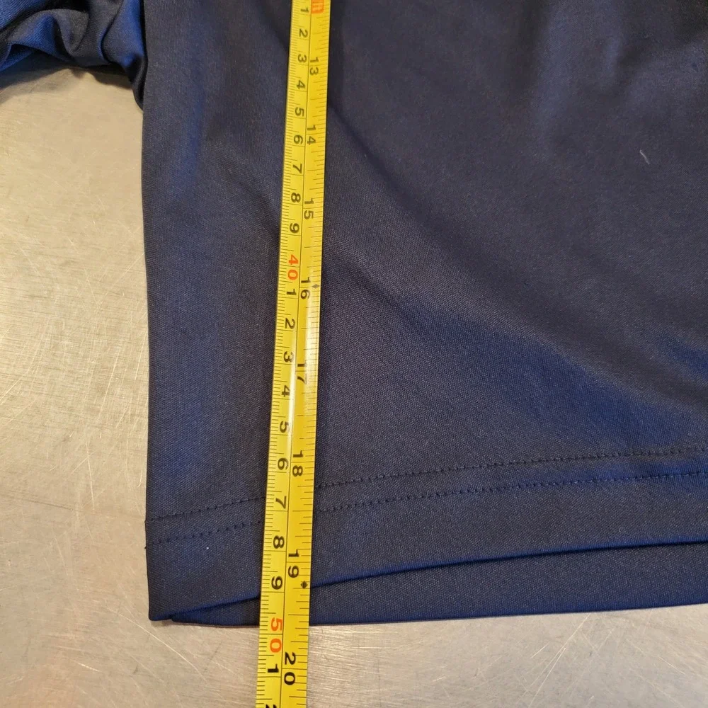 Adidas Mens Navy Blue Yellow 3 Stripe Athletic Gym Shorts Size Medium